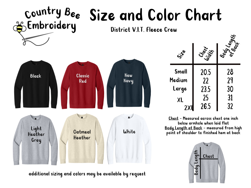 Embroidered United States America Crewneck Sweatshirt, Land Free Home Brave