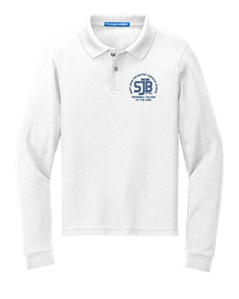 Youth Port Authority Silk Touch Long Sleeve Polo Y500LS