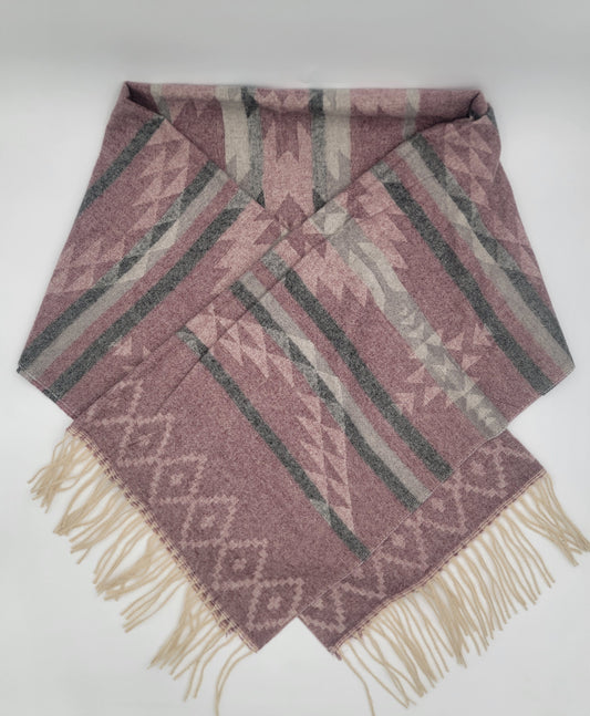 Aztec Purple Blanket Scarf
