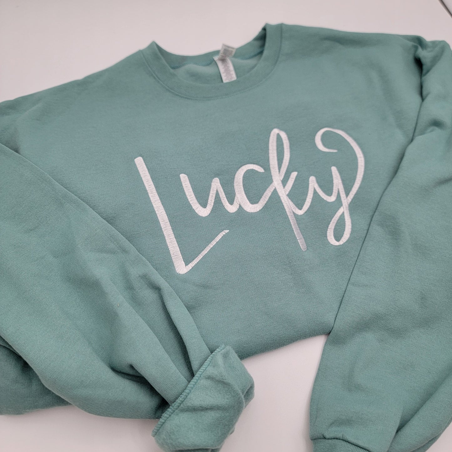 Embroidered Lucky Crewneck Sweatshirt