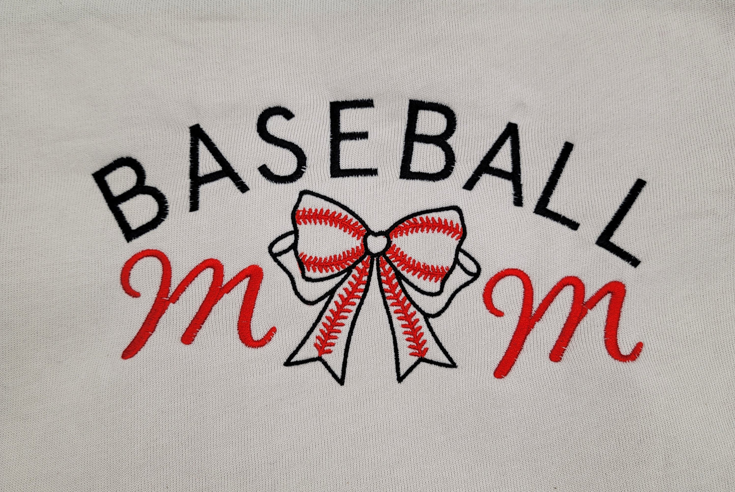 Baseball Mom Sweatshirt, Bow Baseball Sweatshirt, Cute Mom Baseball Sweatshirt