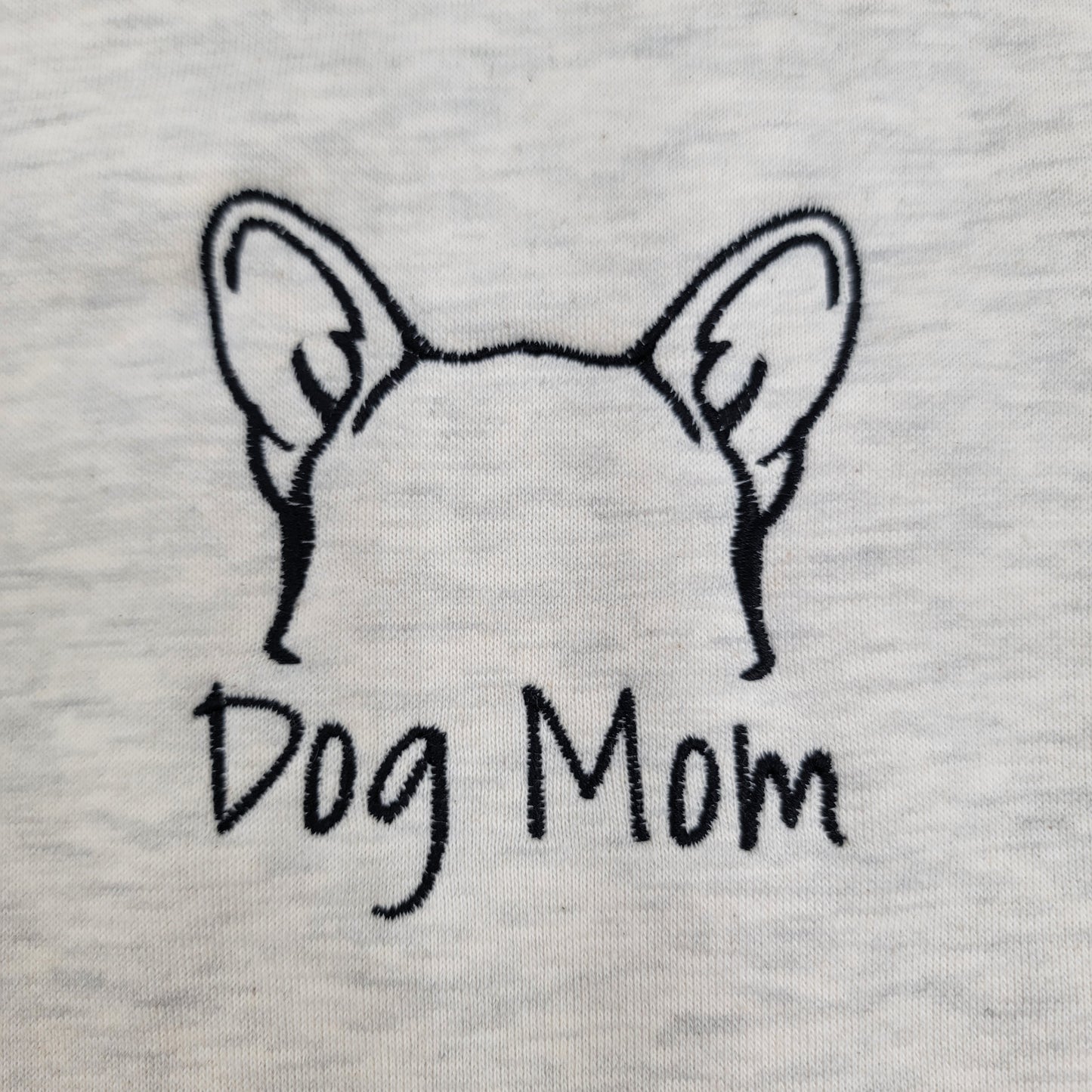 Custom Dog Mom Sweatshirt, Embroidered Dog Sweatshirt, Fur Baby Sweatshirt, Dog Name on Sleeve, Custom Name Dog Sweatshirt