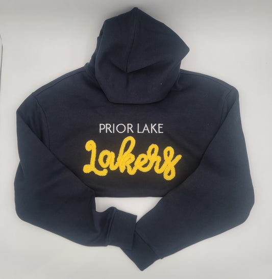 School Spirit Chenille Yarn Hooded Sweatshirt