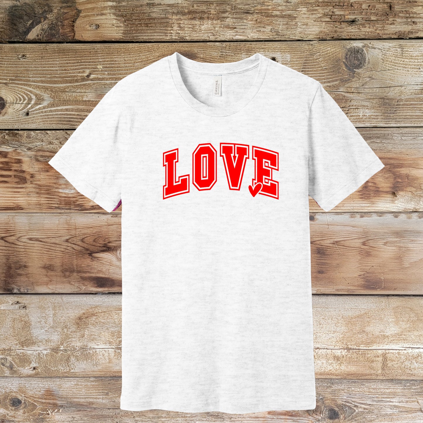 LOVE Varsity Font Valentine Shirt