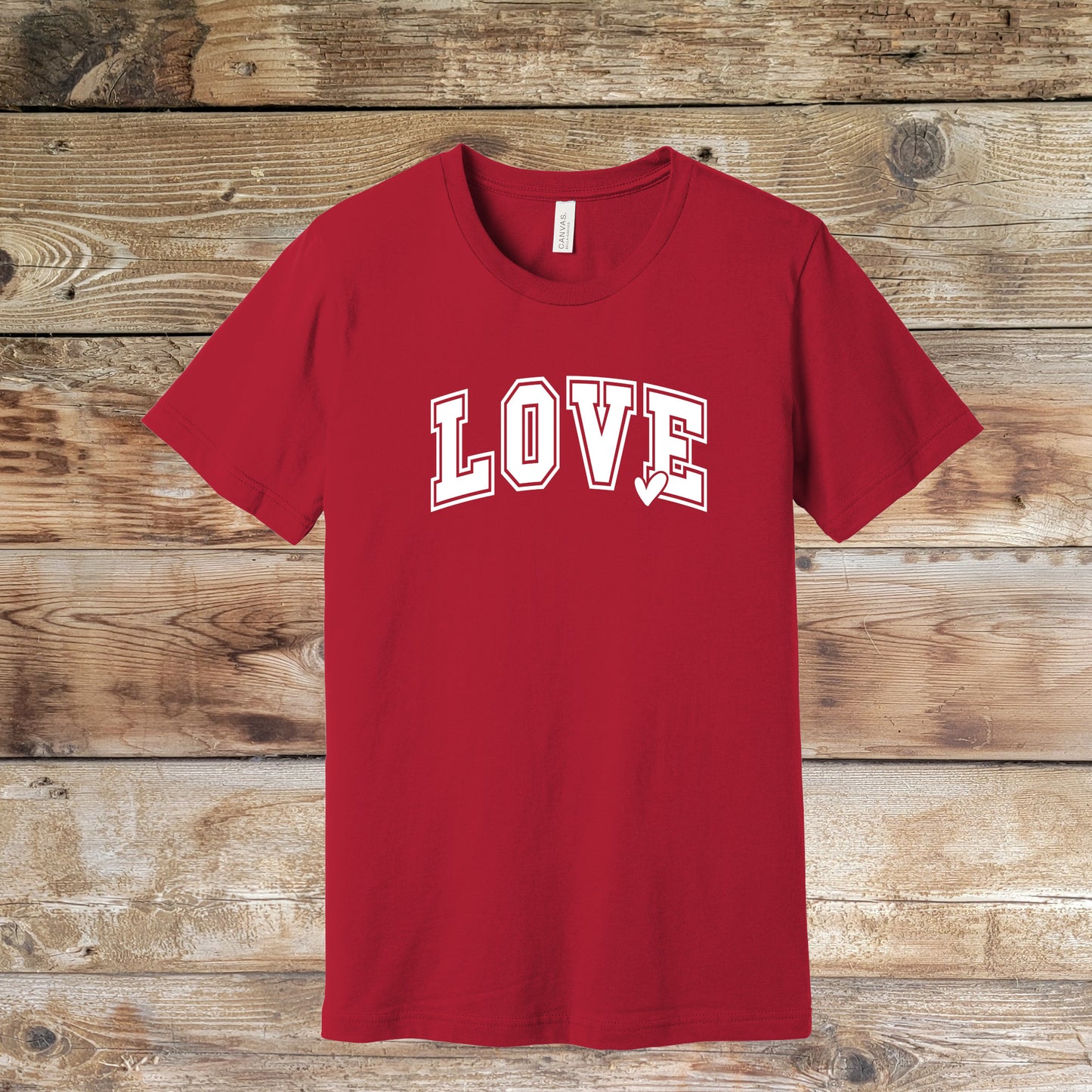 LOVE Varsity Font Valentine Shirt