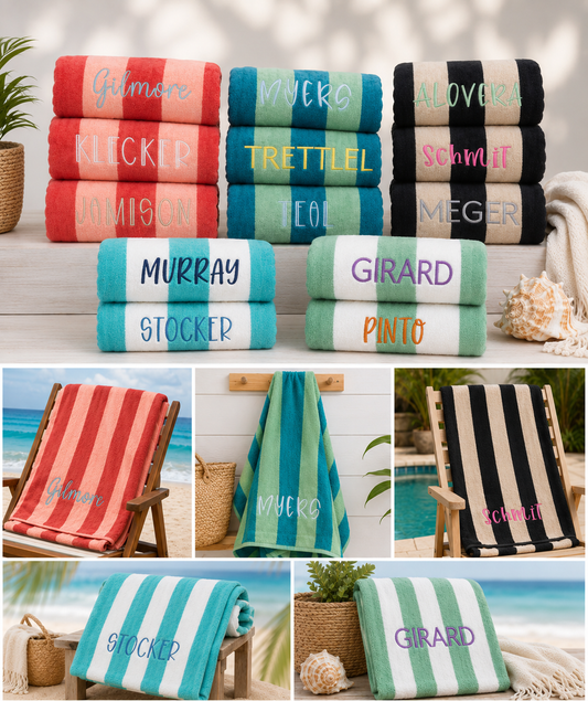 Embroidered Beach Towel