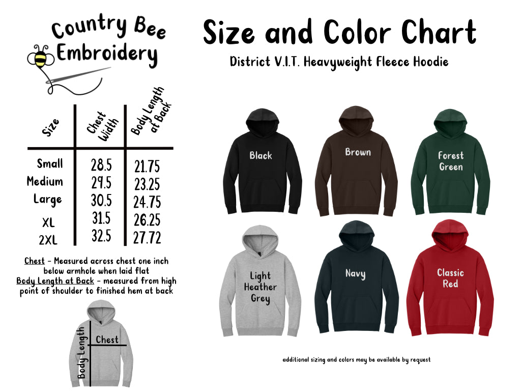 School Spirit Chenille Yarn Hooded Sweatshirt