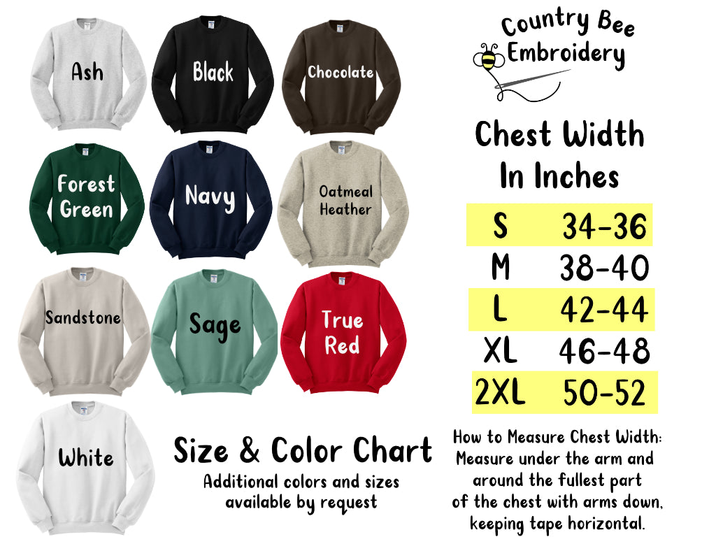 Coffee Weather Chenille Yarn Embroidered Sweatshirt