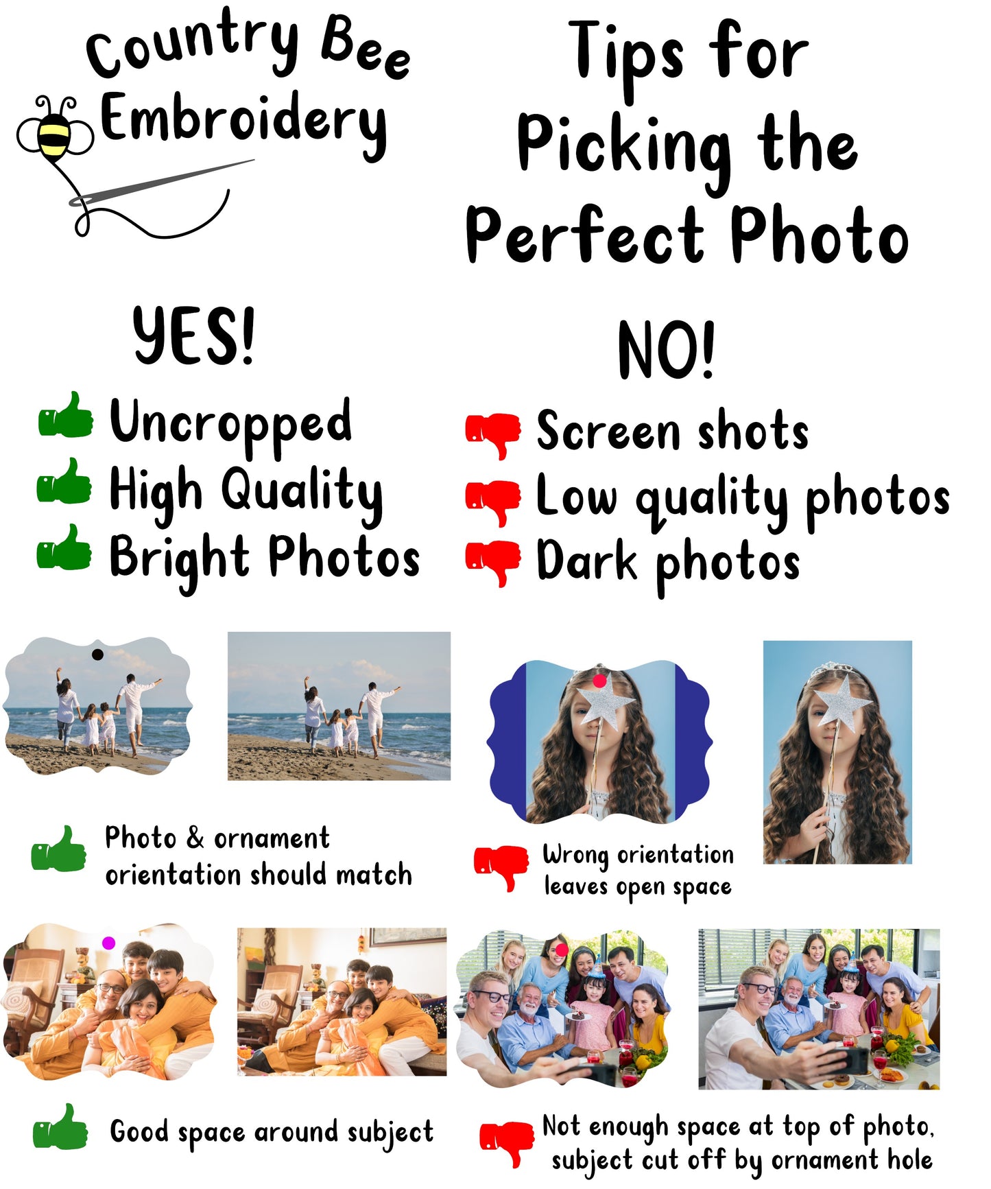 Custom Photo Ornament, Double Sided Christmas Ornament