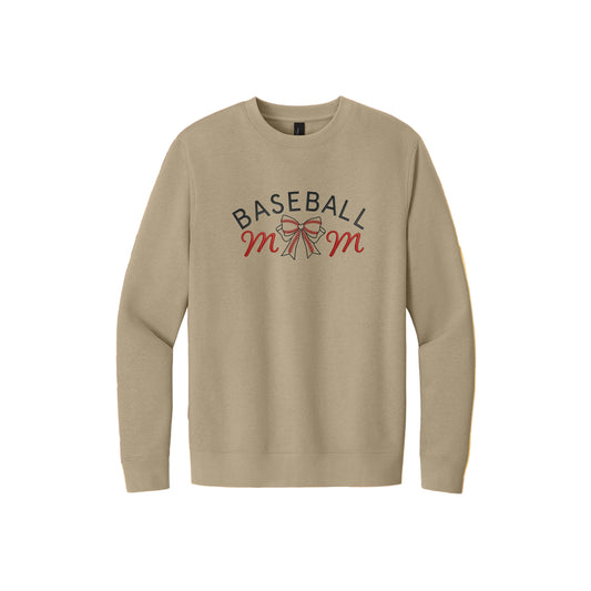 Baseball Mom Sweatshirt, Bow Baseball Sweatshirt, Cute Mom Baseball Sweatshirt