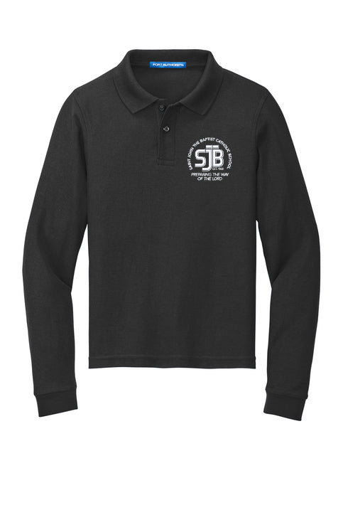 Youth Port Authority Silk Touch Long Sleeve Polo Y500LS