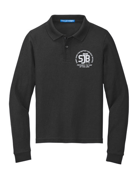 Youth Port Authority Silk Touch Long Sleeve Polo Y500LS
