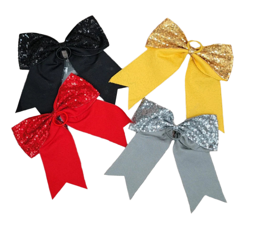 Sequin Glitter Bow, Cheer Bow, Sparkle Bow, Spirit Bow, Homecoming Hair Bow, Glitter Hair Bow, Dance Bow