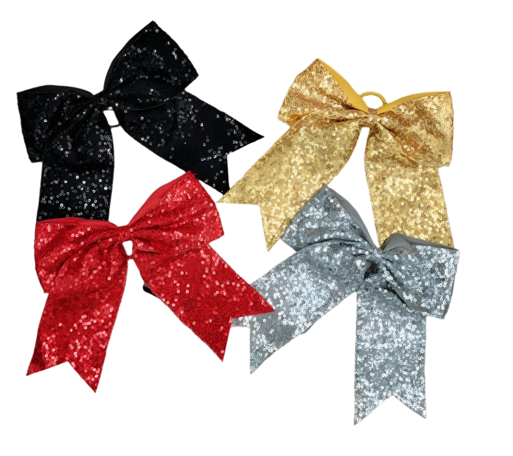 Sequin Glitter Bow, Cheer Bow, Sparkle Bow, Spirit Bow, Homecoming Hair Bow, Glitter Hair Bow, Dance Bow