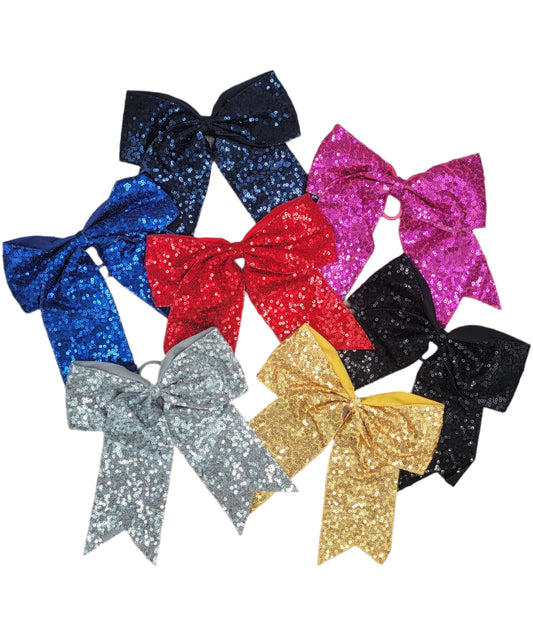 Sequin Glitter Bow, Cheer Bow, Sparkle Bow, Spirit Bow, Homecoming Hair Bow, Glitter Hair Bow, Dance Bow
