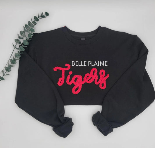 School Spirit Chenille Yarn Crewneck Sweatshirt