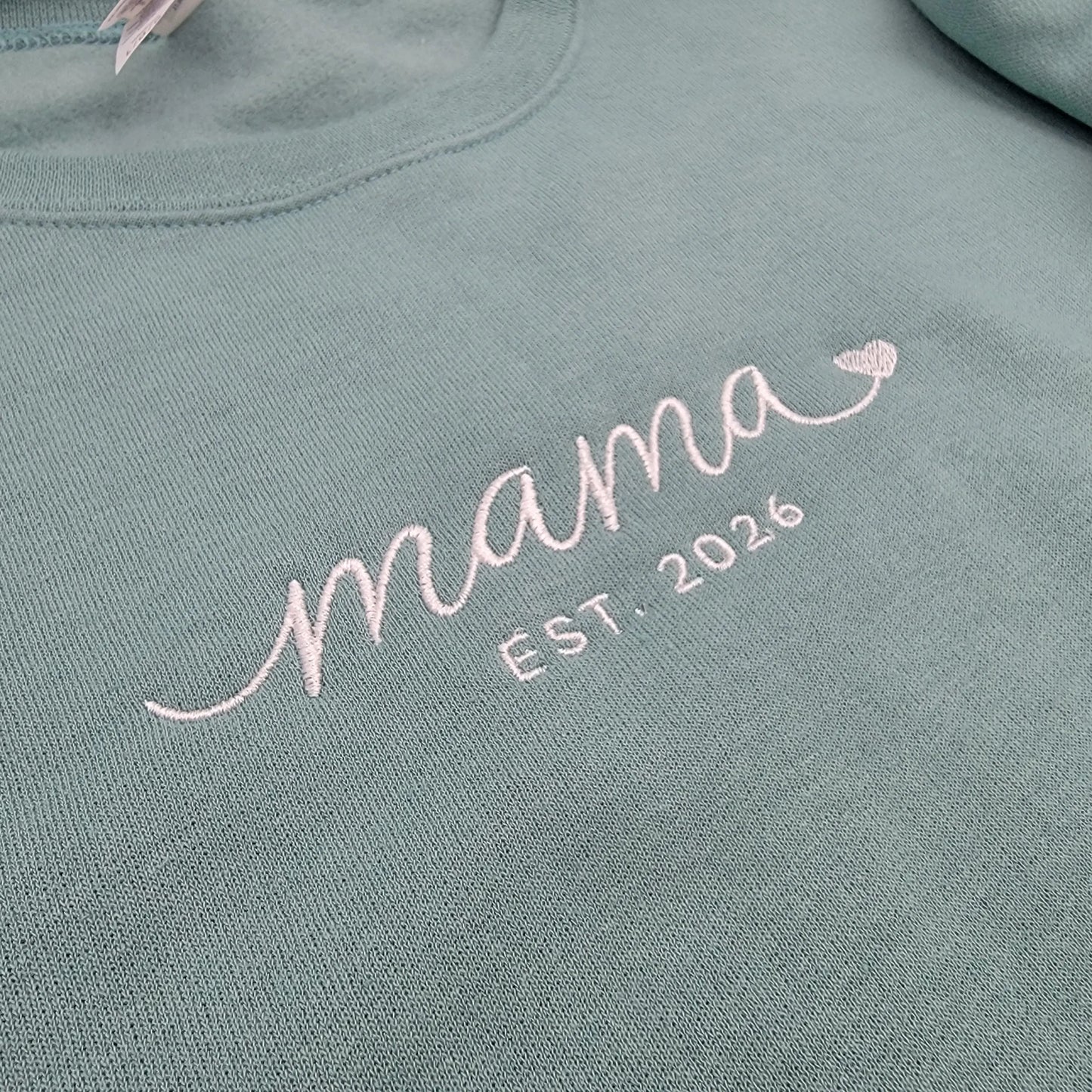 Custom Mama Crewneck Sweatshirt with Name on Sleeve