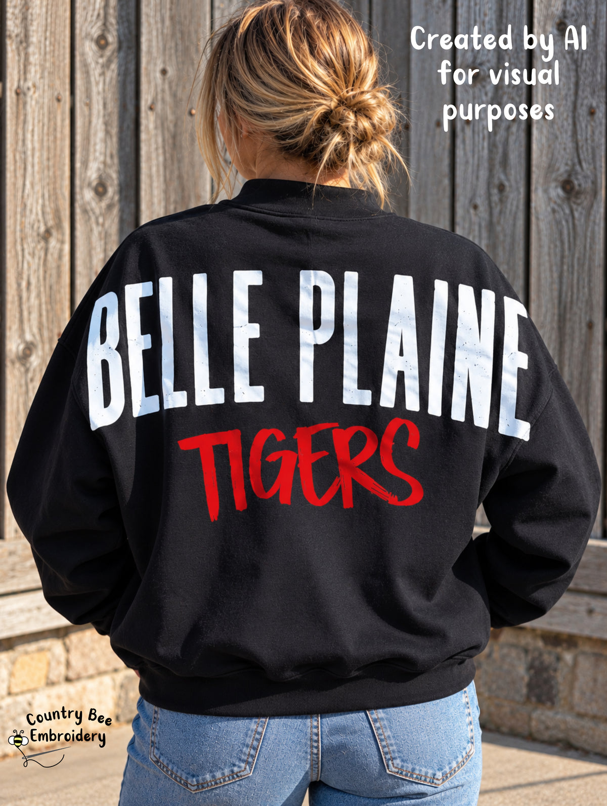 Big Back Quarter Zip Belle Plane Tigers Attack Sweatshirt
